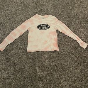 VANS girls long sleeve shirt pink/white